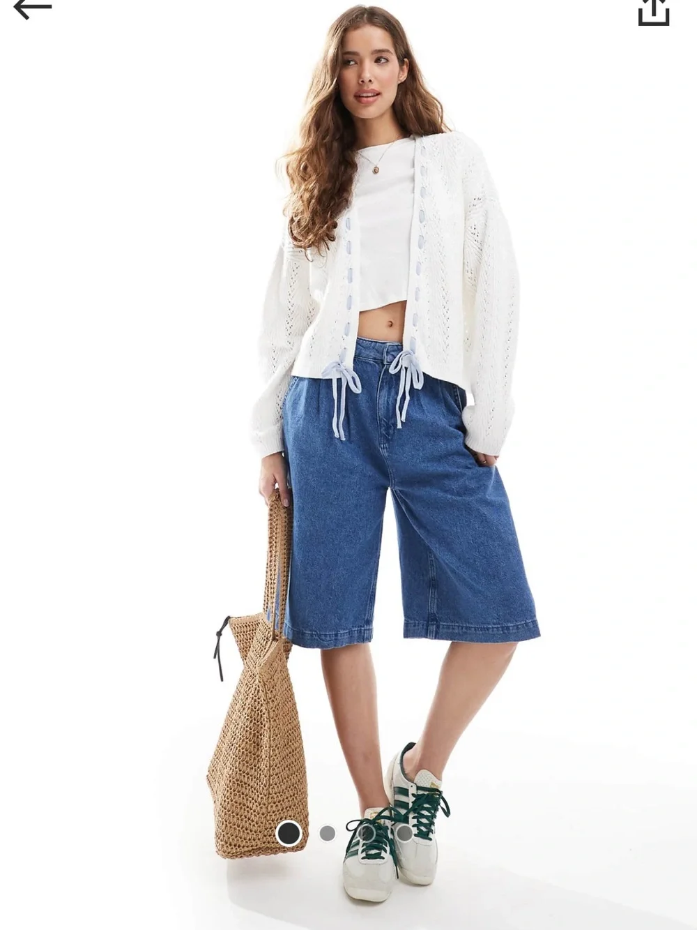 Pilcro Anthropologie Bermuda long shorts soft denim 29